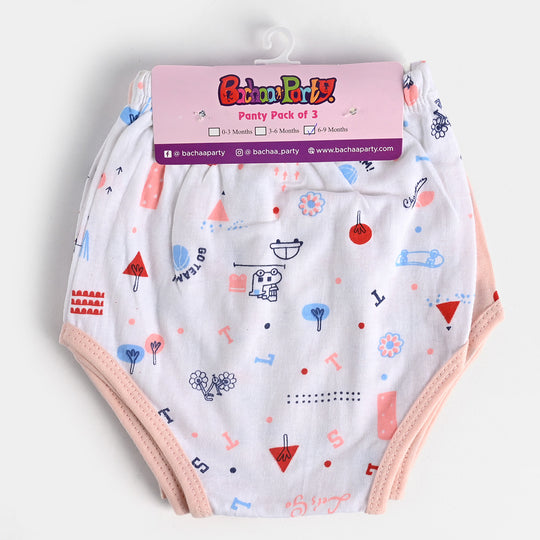 Pack OF 3 Infants Cotton Panty | 6-9Months