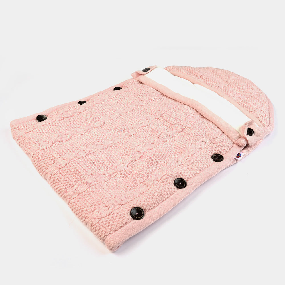Infant Baby Woolen Carry Nest - Pink