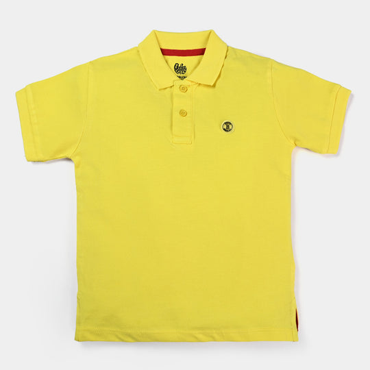 Boys Cotton PK Polo T-Shirt Basic-B. Yellow