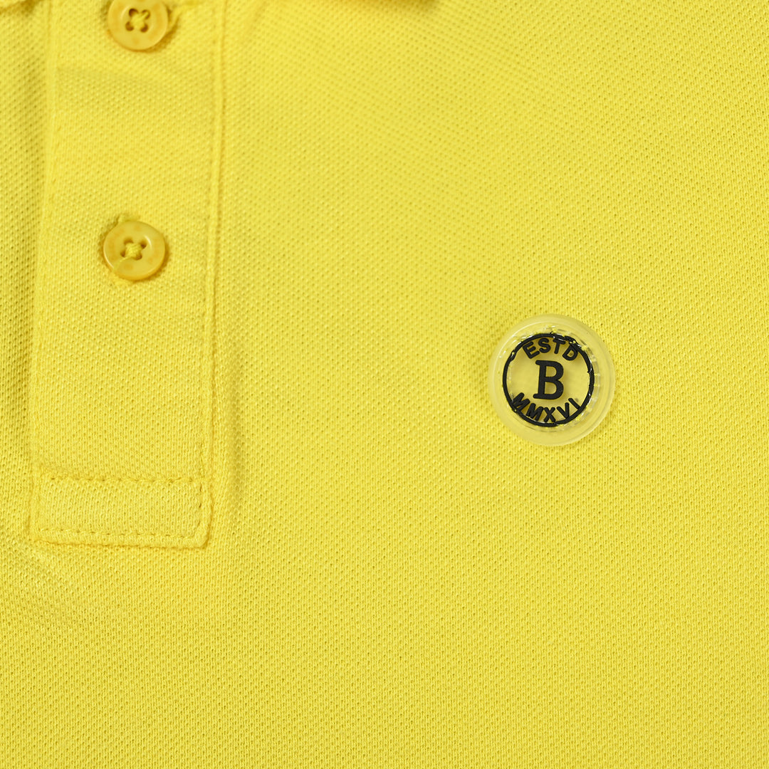 Boys Cotton PK Polo T-Shirt Basic-B. Yellow