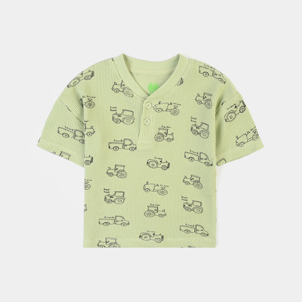 Infant Boys Thermal T-Shirt Animal & Trees -  Green