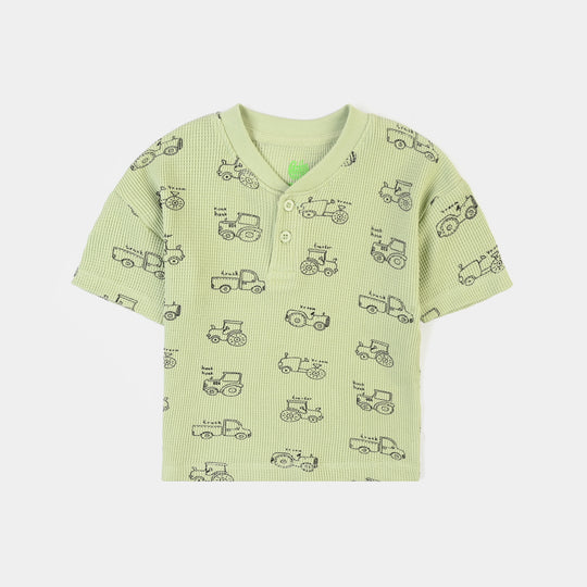 Infant Boys Thermal T-Shirt Animal & Trees -  Green