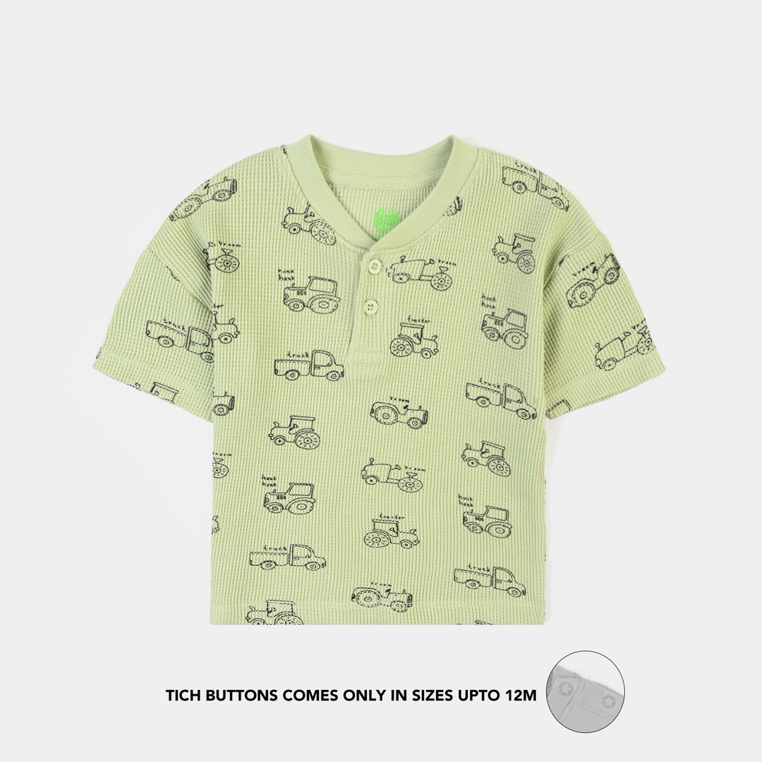 Infant Boys Thermal T-Shirt Animal & Trees -  Green