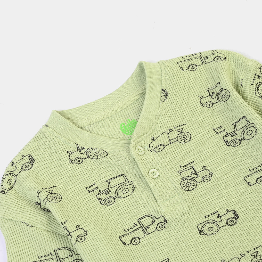 Infant Boys Thermal T-Shirt Animal & Trees -  Green
