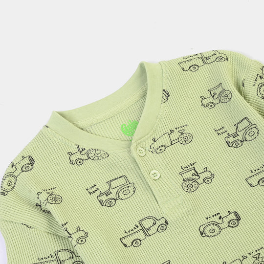 Infant Boys Thermal T-Shirt Animal & Trees -  Green