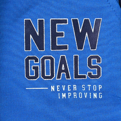 Boys Cotton Terry and Fleece Pyjamas New Goals-B.Blue