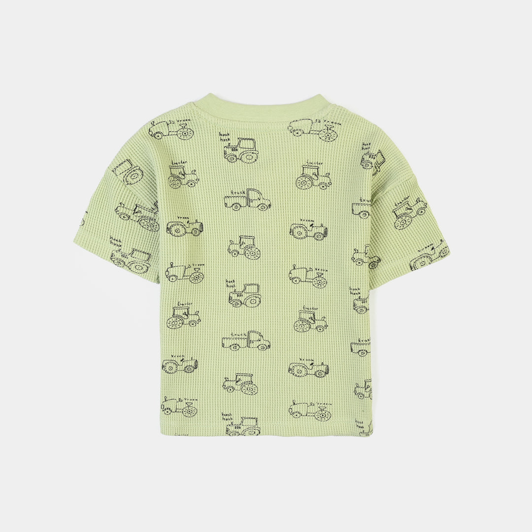 Infant Boys Thermal T-Shirt Animal & Trees -  Green