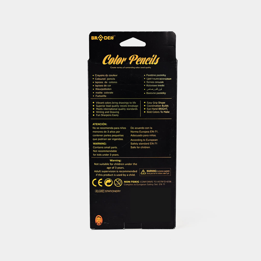 Braden Color Pencils | Premium Quality | 12PCs