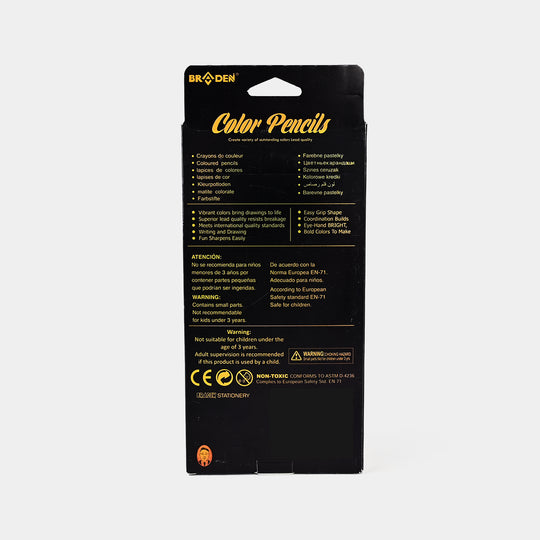 Braden Color Pencils | Premium Quality | 12PCs