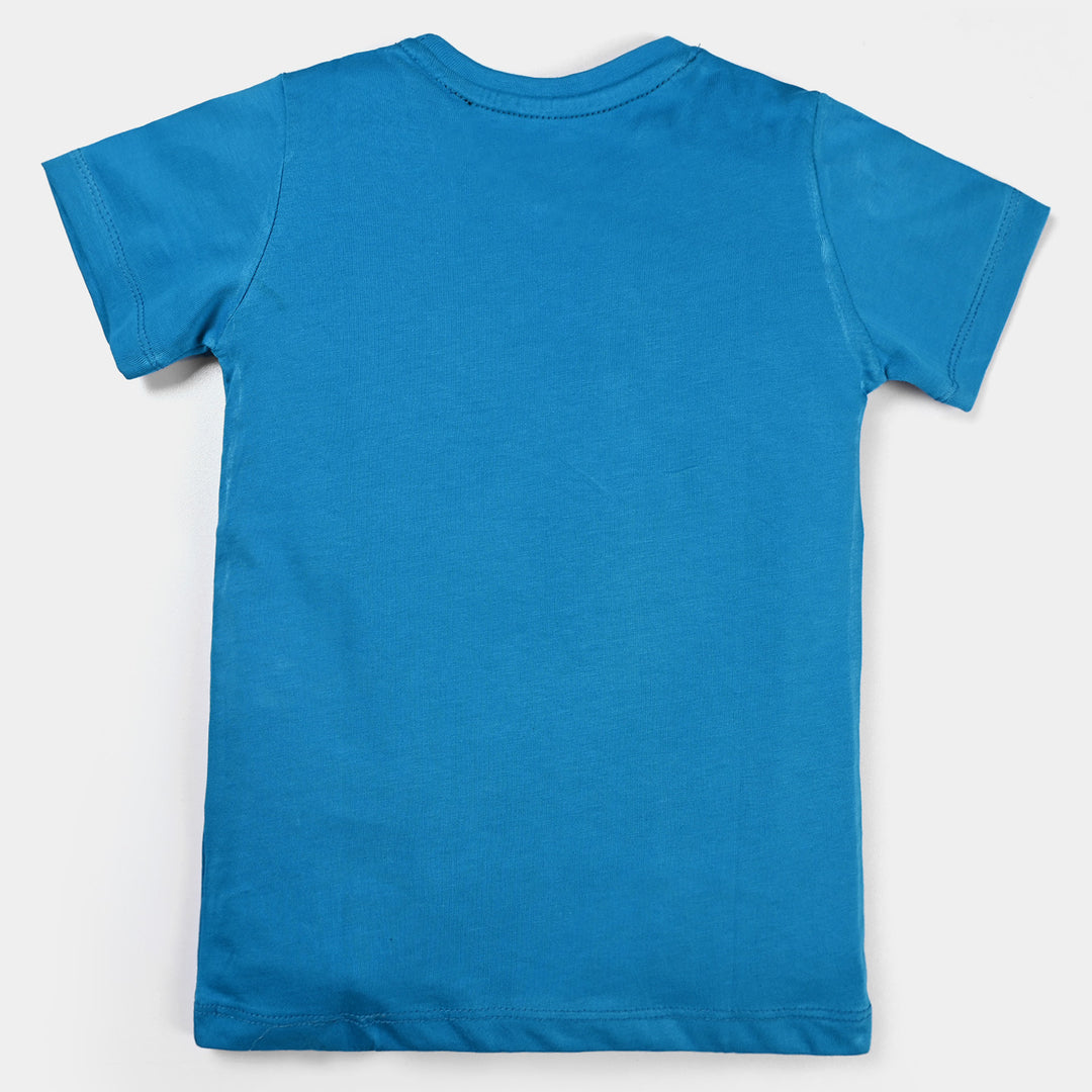 Boys Slub Jersey T-Shirt Yes-Methyl Blue