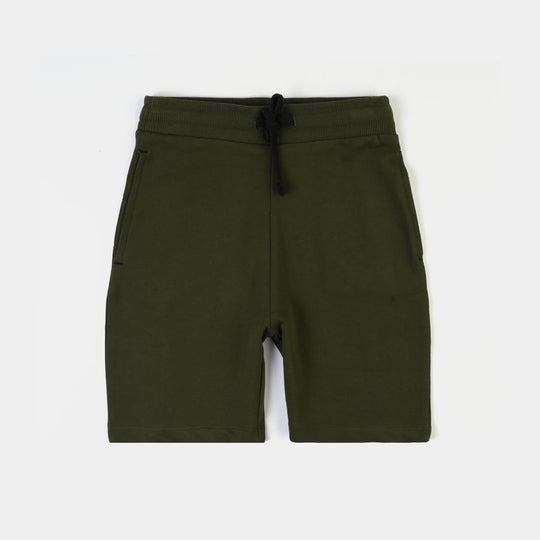 Boys Cotton Terry Short Basic - Green