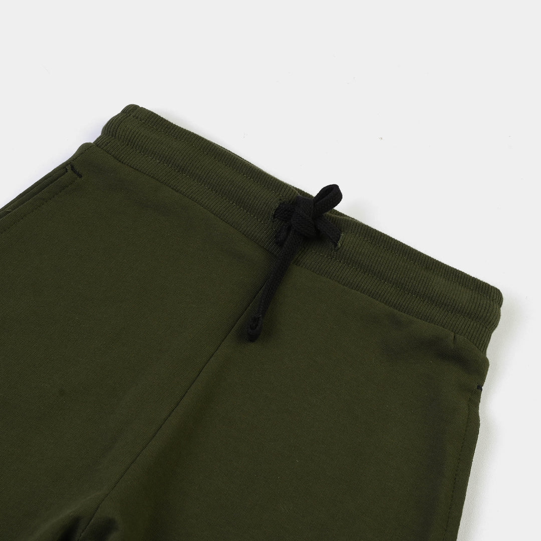 Boys Cotton Terry Short Basic - Green