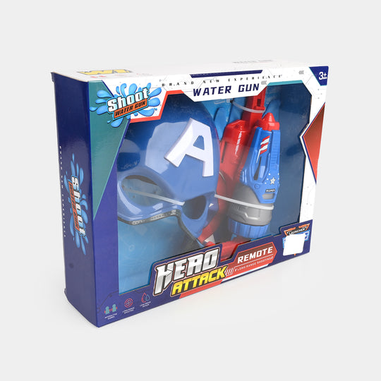Superhero Action Water Gun with Mask Play Set