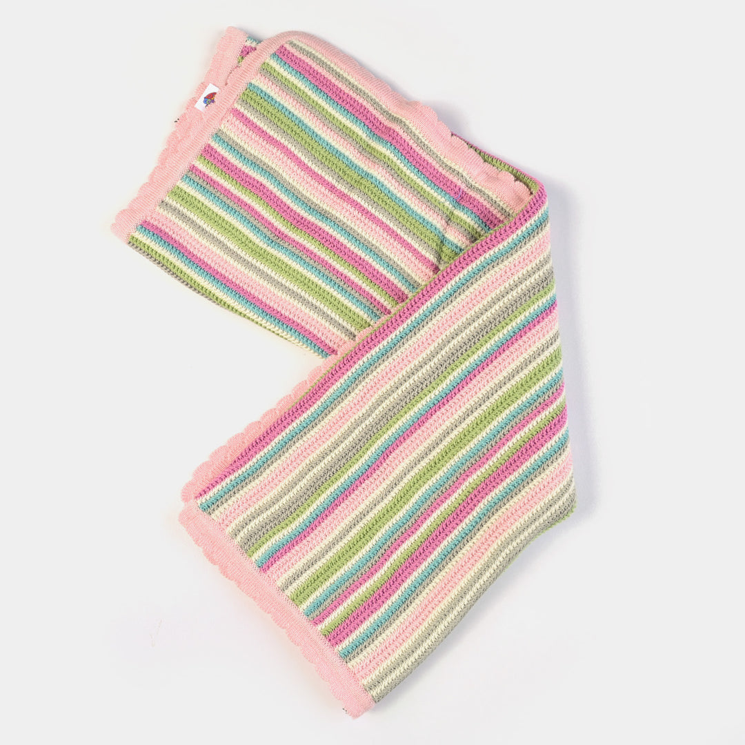 Baby Knitting Blanket Multi Strips