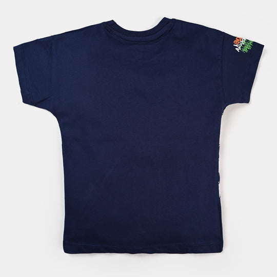 Boys Cotton Jersey T-Shirt H/S | True Navy