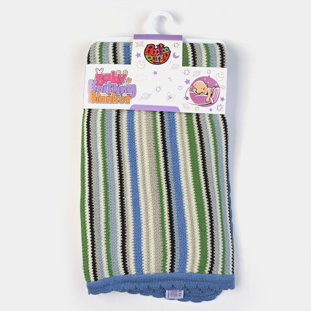 Baby Knitting Blanket Multi Strips