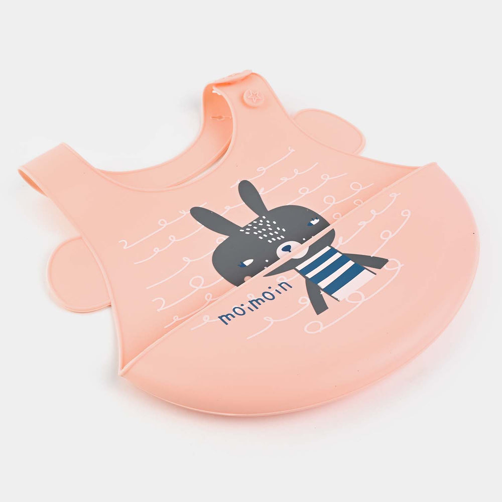 Silicone Food Catcher Bib | Pink