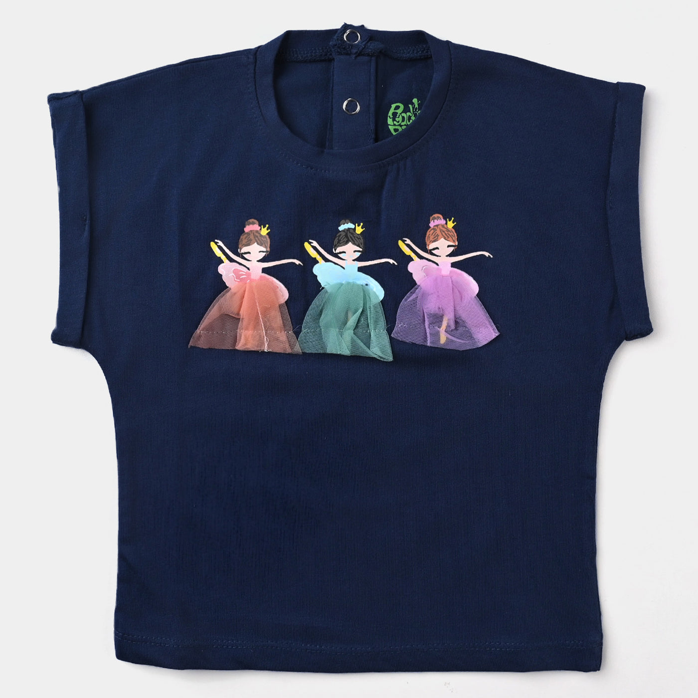 Infant Girls Cotton Jersey T-Shirt Ballerina-True Navy