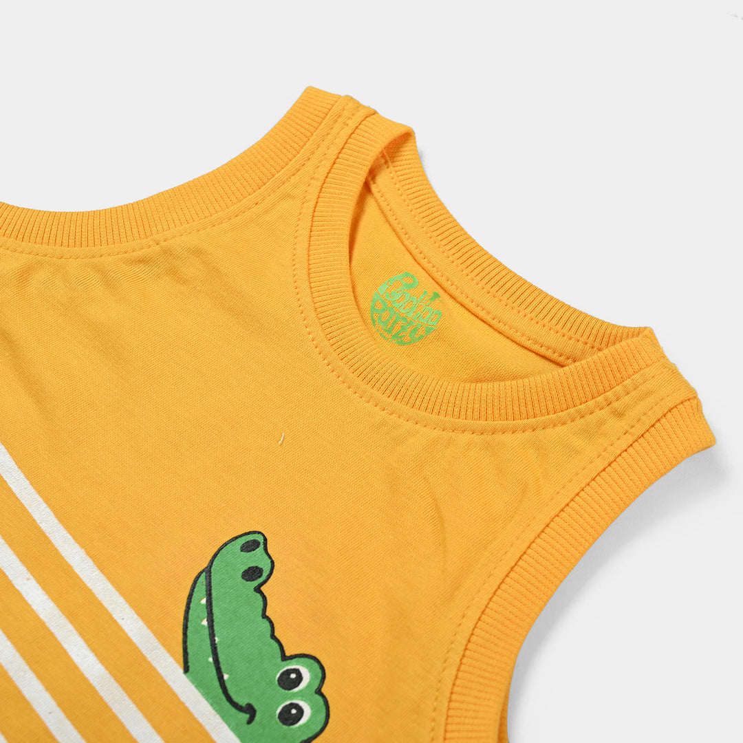 Infant Boys Cotton Jersey Sando -Citrus