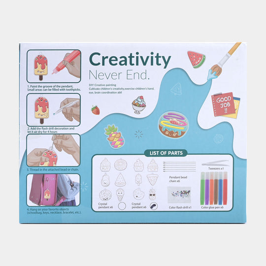 Sticky Art Painting Set Colored Crystal For Kids