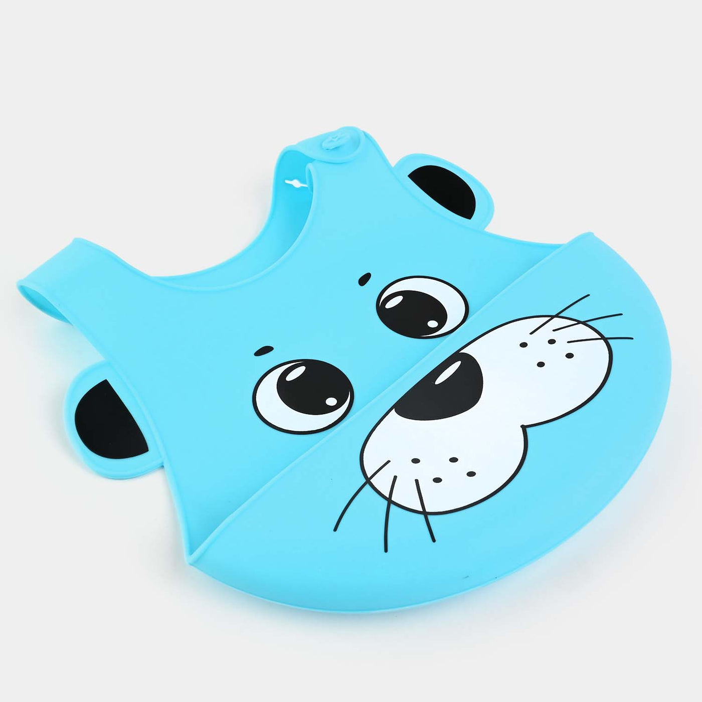 Baby Silicone Bib Food Catcher-Blue 3M+