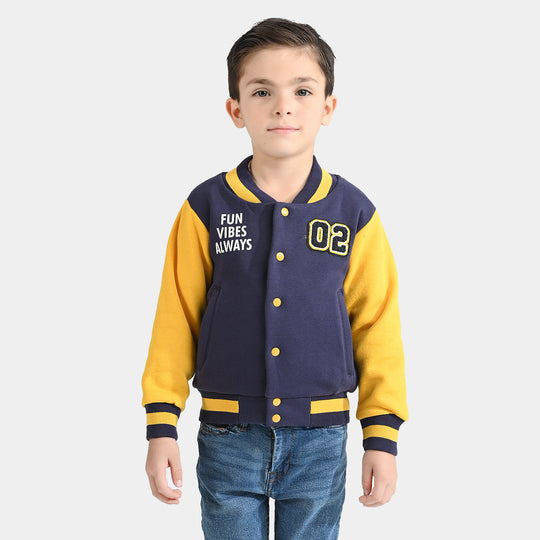 Boys Fleece Knitted Jacket Fun Vibes Always