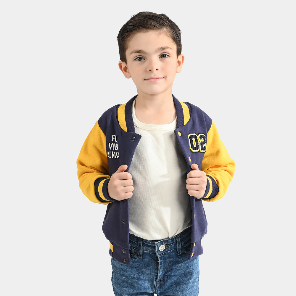 Boys Fleece Knitted Jacket Fun Vibes Always