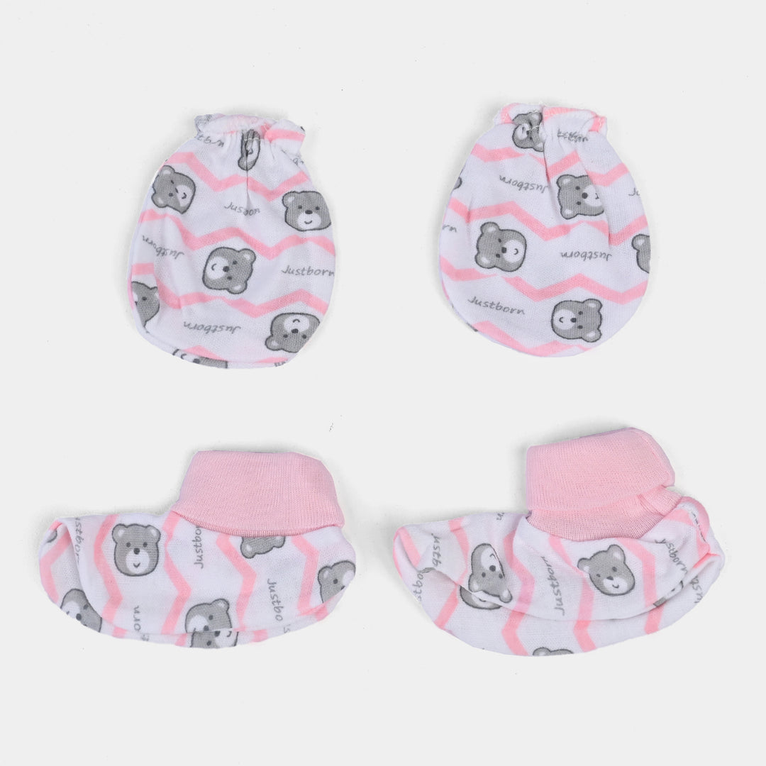 Baby Cap/Hat+Socks+Mittens 3PCs Set