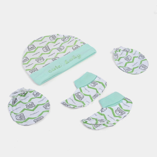 Baby Cap/Hat+Socks+Mittens 3PCs Set