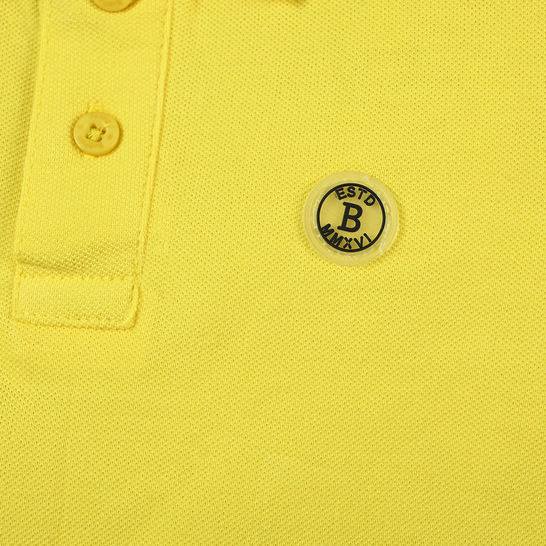 Infant Boys Cotton PK Polo T-Shirt Basic-B. Yellow