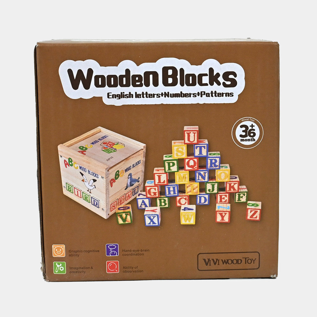 Wooden Alphabet Number Blocks – Fun Learning For Kids