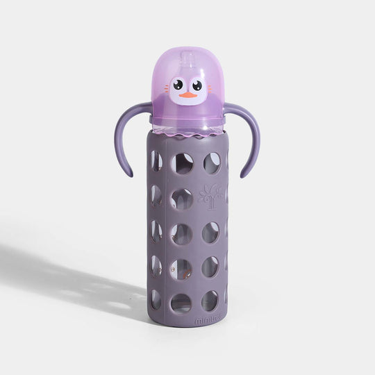 Minitree Newborn Baby Glass Feeder with Silicone Cover (240ml / 8oz)