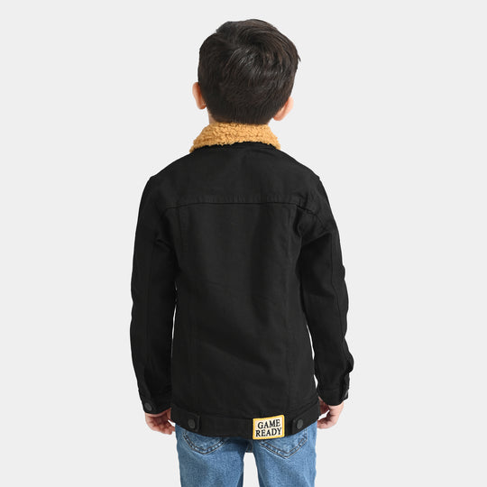 Boys Denim rigid Jacket Game Ready-BLACK