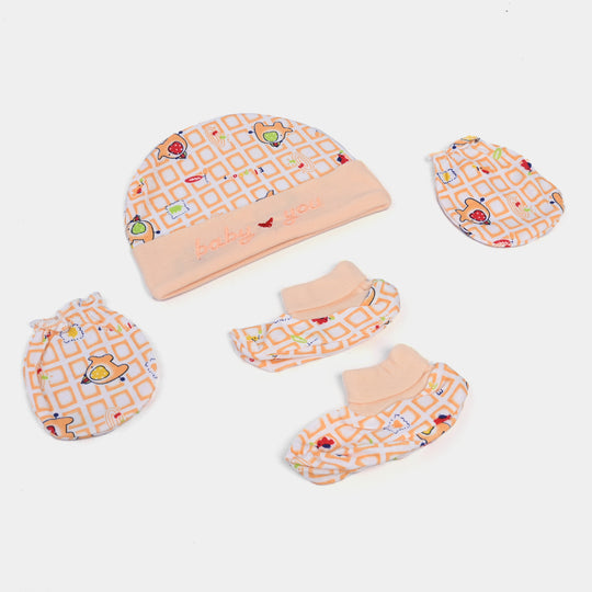 Baby Cap/Hat+Socks+Mittens 3PCs Set