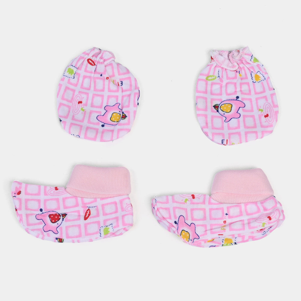 Baby Cap/Hat+Socks+Mittens 3PCs Set