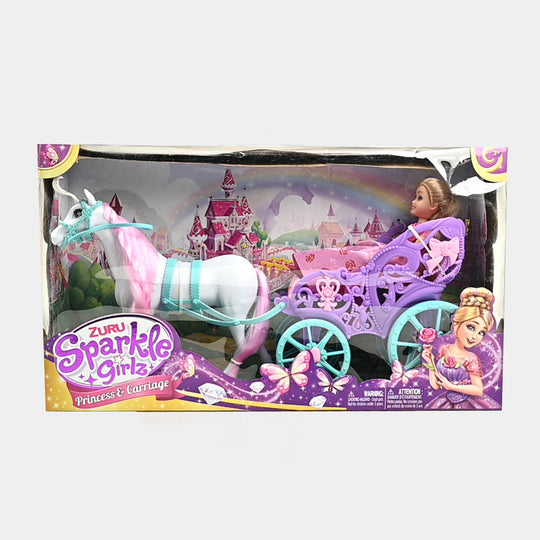 Zuru Sparkle Girlz Princess Doll Carriage Toy