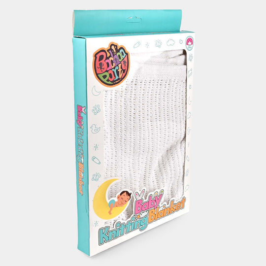 Baby Knitted Blanket New | White