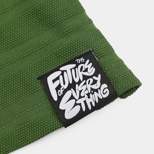 Boys Jacquard Polo T-Shirt (Basic) - Olive/Green