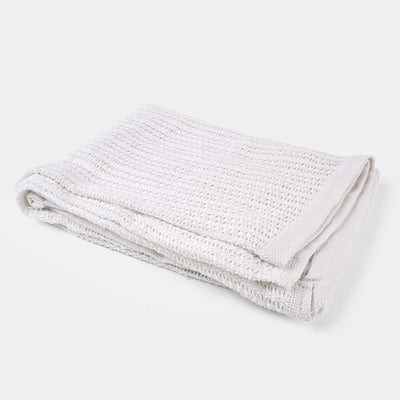 Baby Knitted Blanket New | White