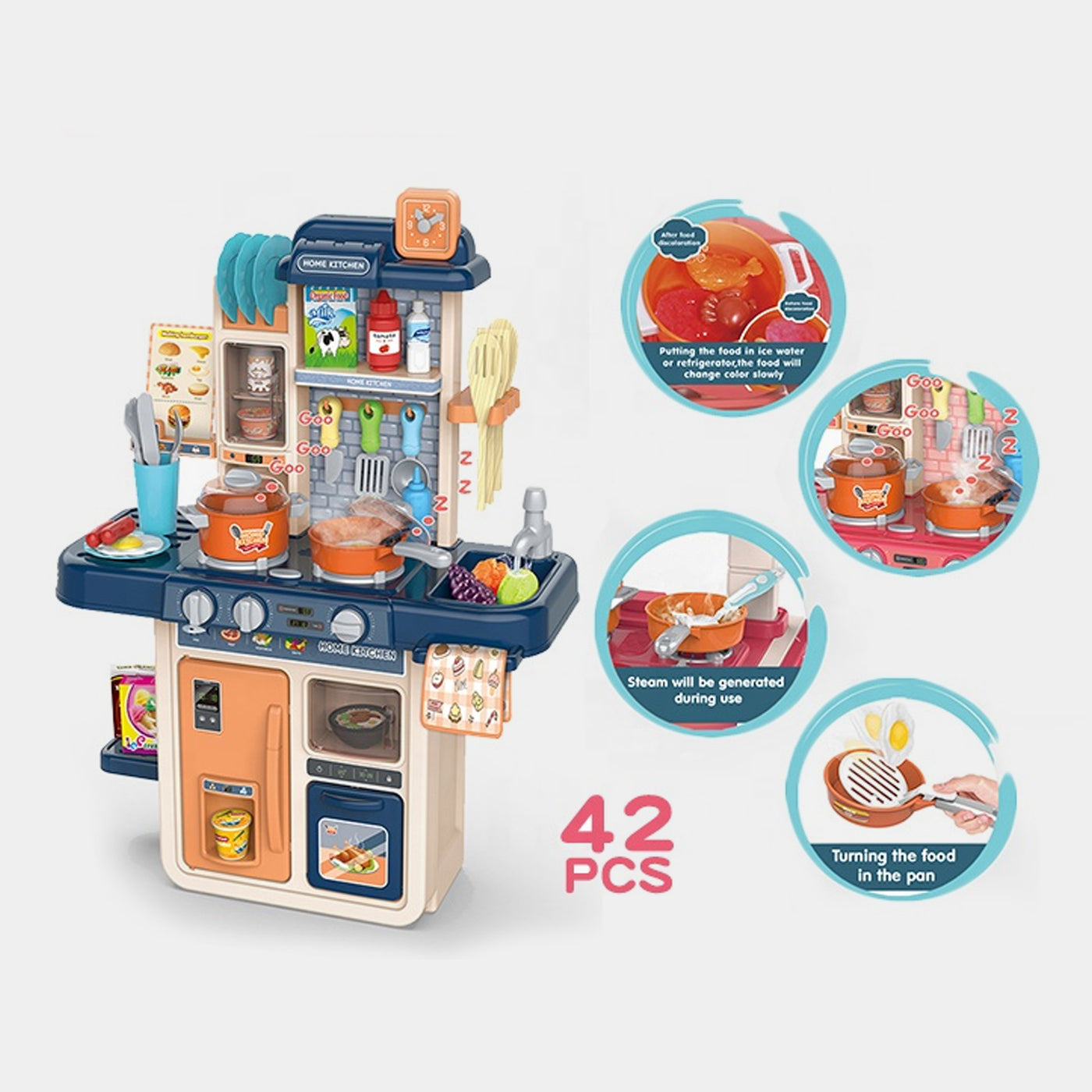 Spray Kitchen Play Set "42PCs" Set For Girls