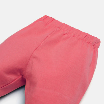 Infant Girls Lycra Jersey Plain Tights-Hot Pink