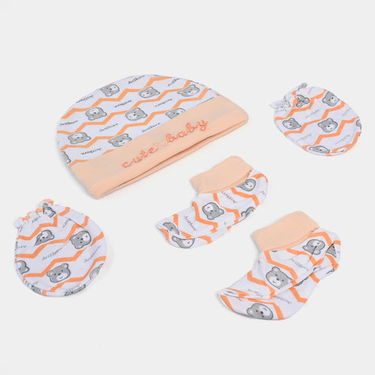 Baby Cap/Hat+Socks+Mittens 3PCs Set