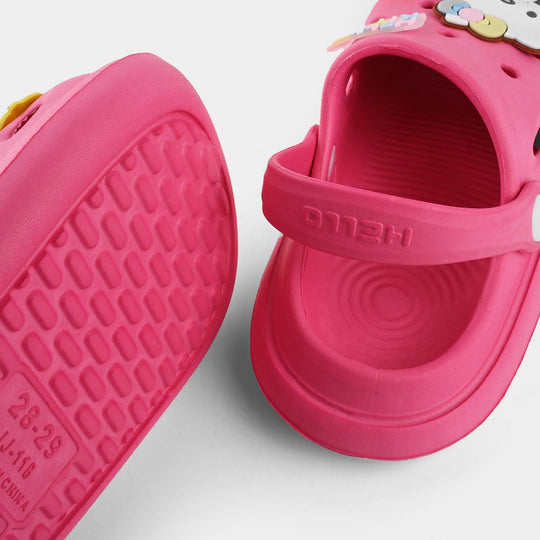 Girls Clogs 118-6-Fuchsia