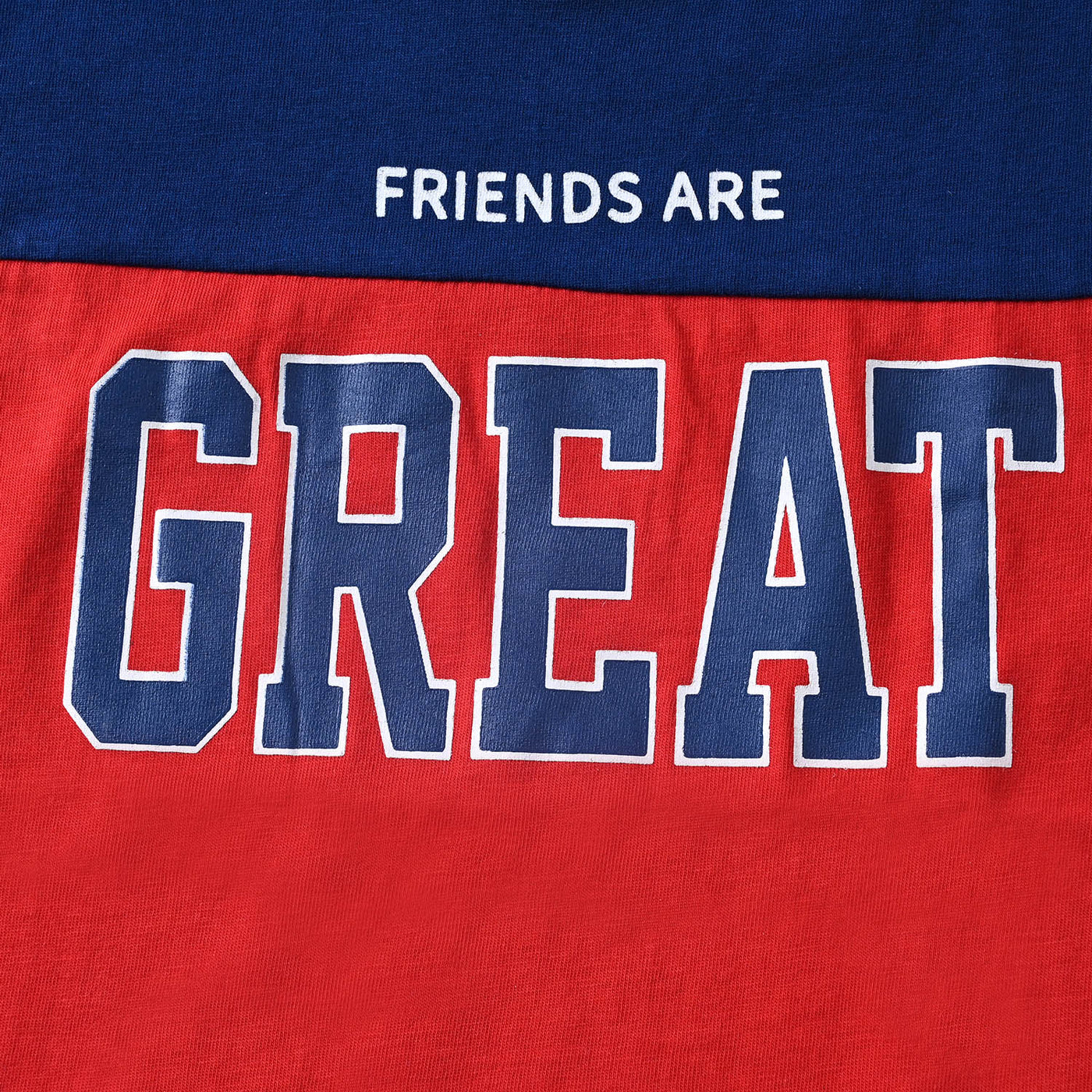 Boys Cotton Jersey T-Shirt H/S Friends Are Great-Blue