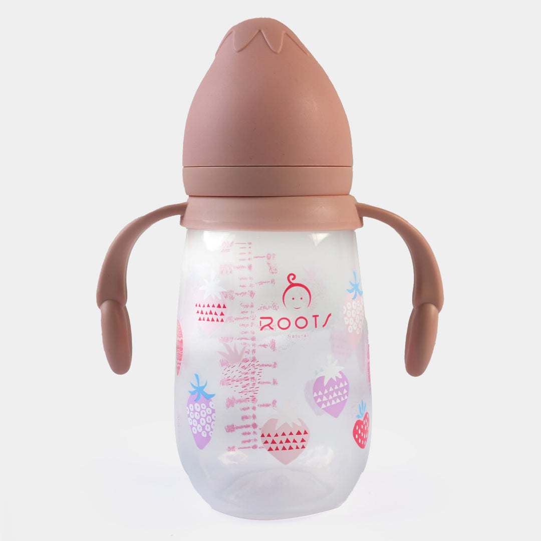 Roots Wide Neck Feeder Bottle 310ml - Pink  (J1009)