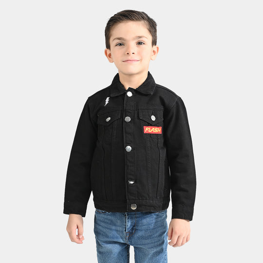 Boys Denim Rigid Jacket Flash-BLACK