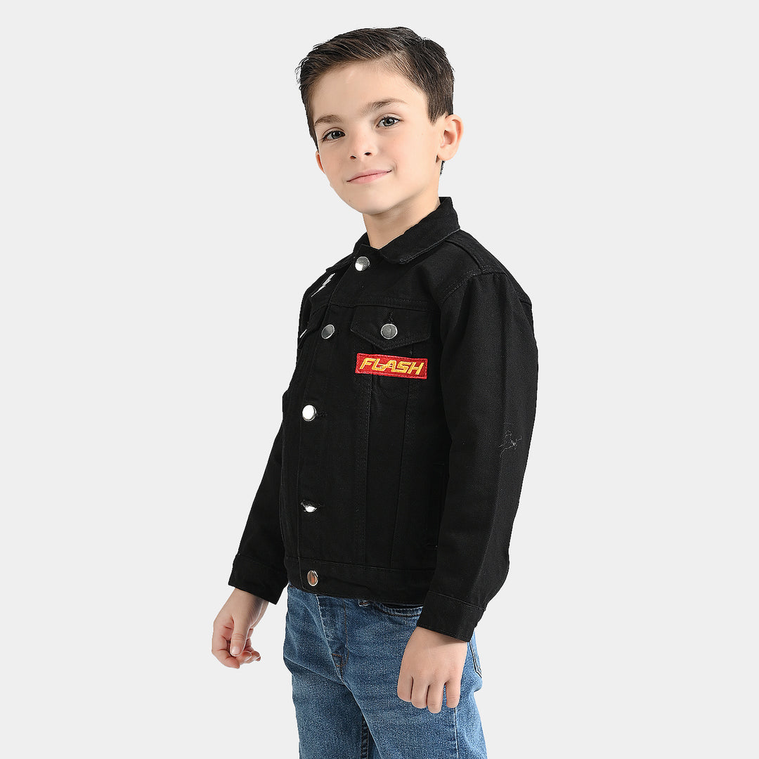 Boys Denim Rigid Jacket Flash-BLACK