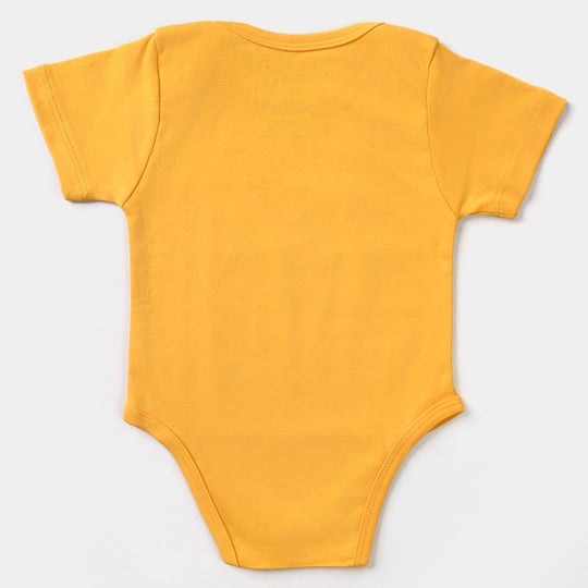 Infant Unisex Cotton Interlock Romper My Khala Loves Me-Citrus