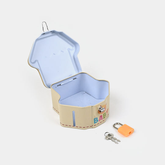 Metal Coin/Money Box with Lock For Kids