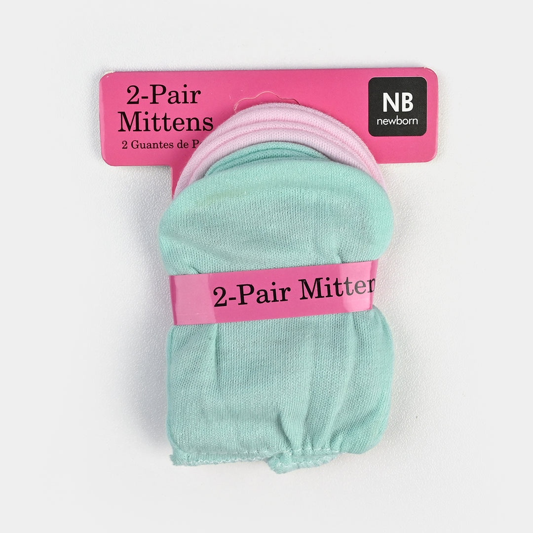 Baby Girl Mittens – 2 Pairs (Newborn)